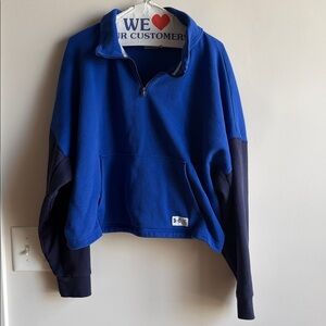 Under Armour Men's Royal Blue and Navy Half-Zip Pullover